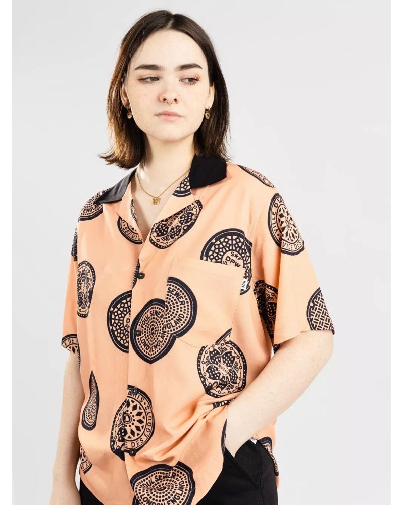 Camasa HUF Drain Cover SS Woven Pink XS