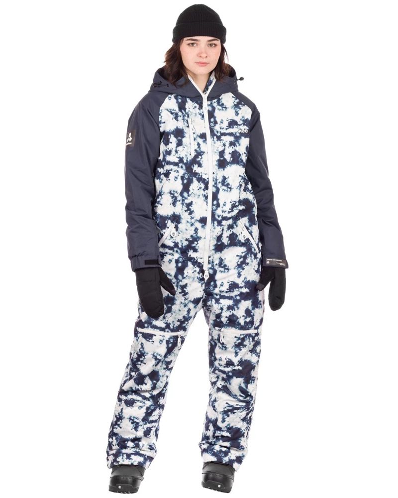 Costum Snow Oneskee Original Pro Long Overall Blue Tie Dye LXL