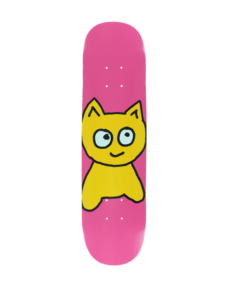 Skateboard Deck Meow Big Cat Pink 7.25"