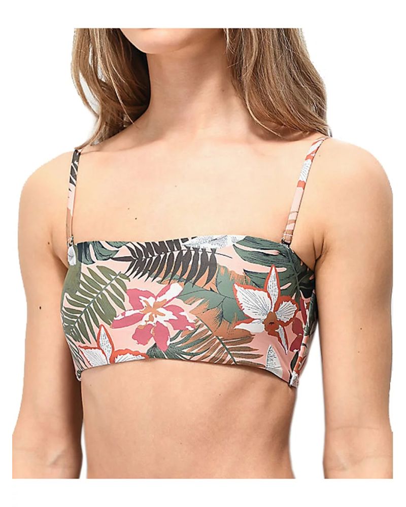 Bikini Top Damsel Sandstone Leaves Pale Almond