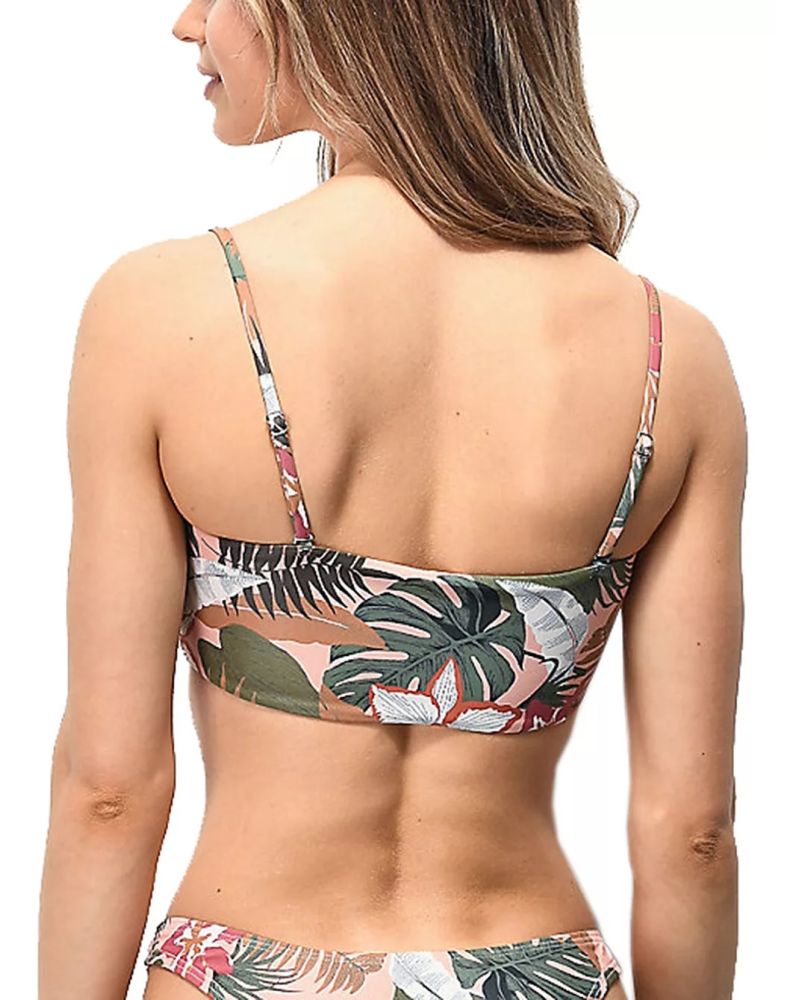 Bikini Top Damsel Sandstone Leaves Pale Almond