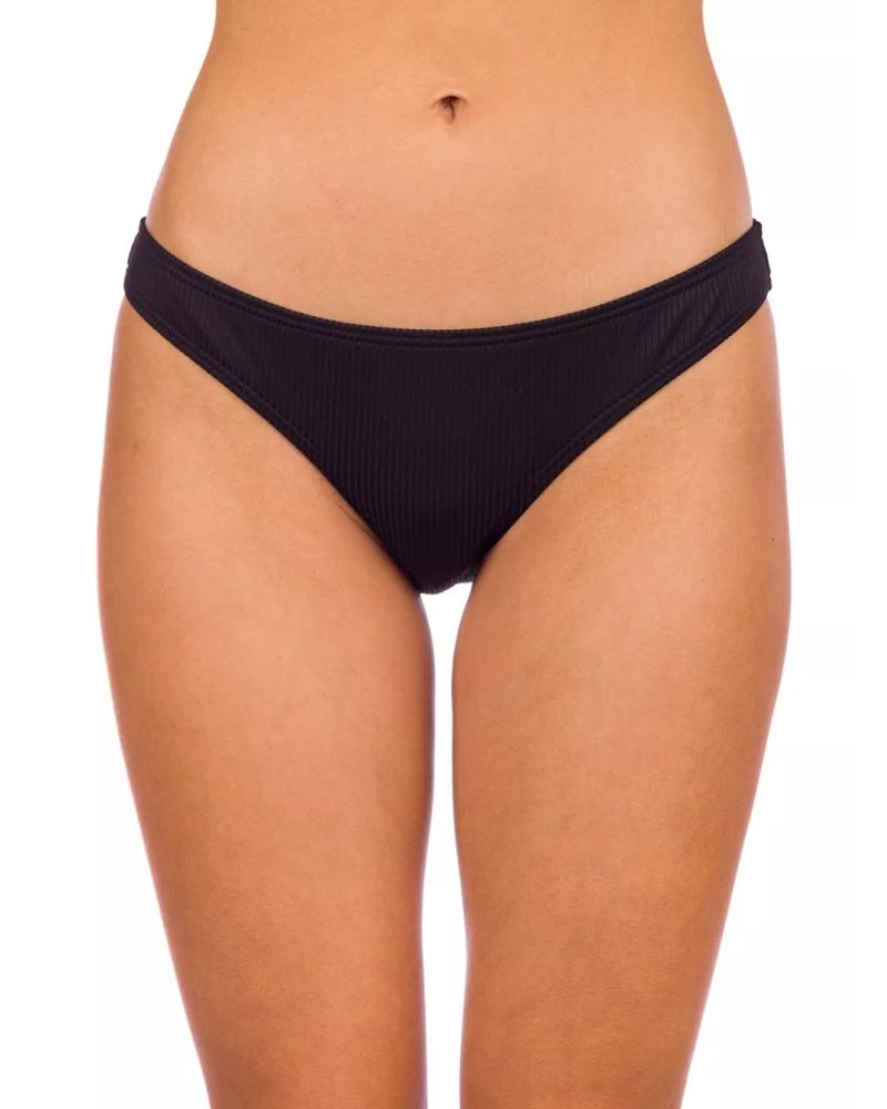Bikini Damsel Flat Rib Black