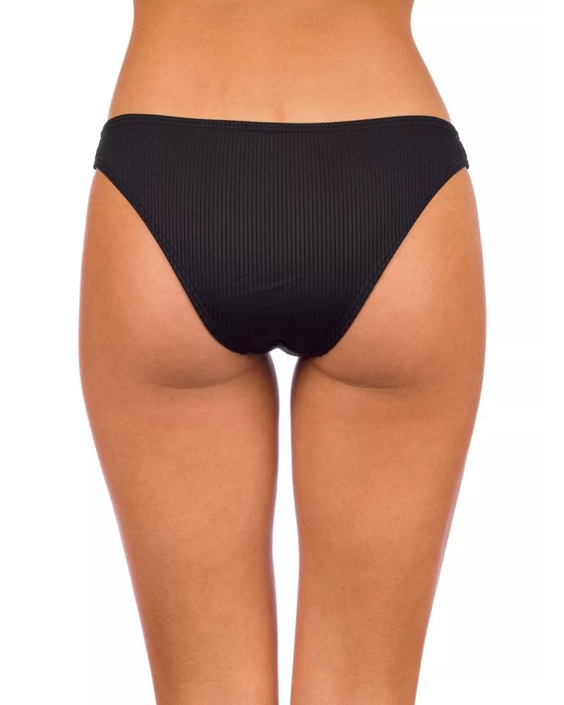 Bikini Damsel Flat Rib Black