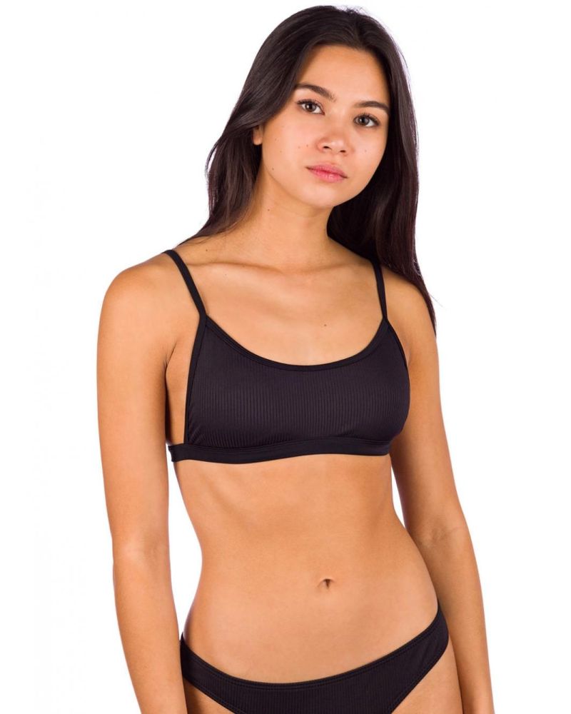 Bikini Top Damsel Flat Rib Black