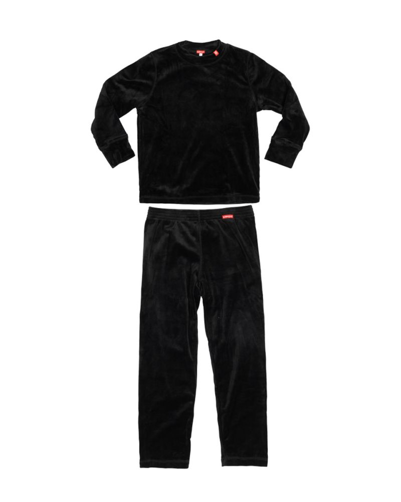 AIRHOLE - Milk Fleece Thermal SET - BLACK W24 (Copii)