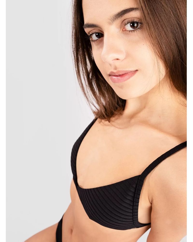 Bikini Top Rip Curl Premium Surf Banded Fixed Tri Black