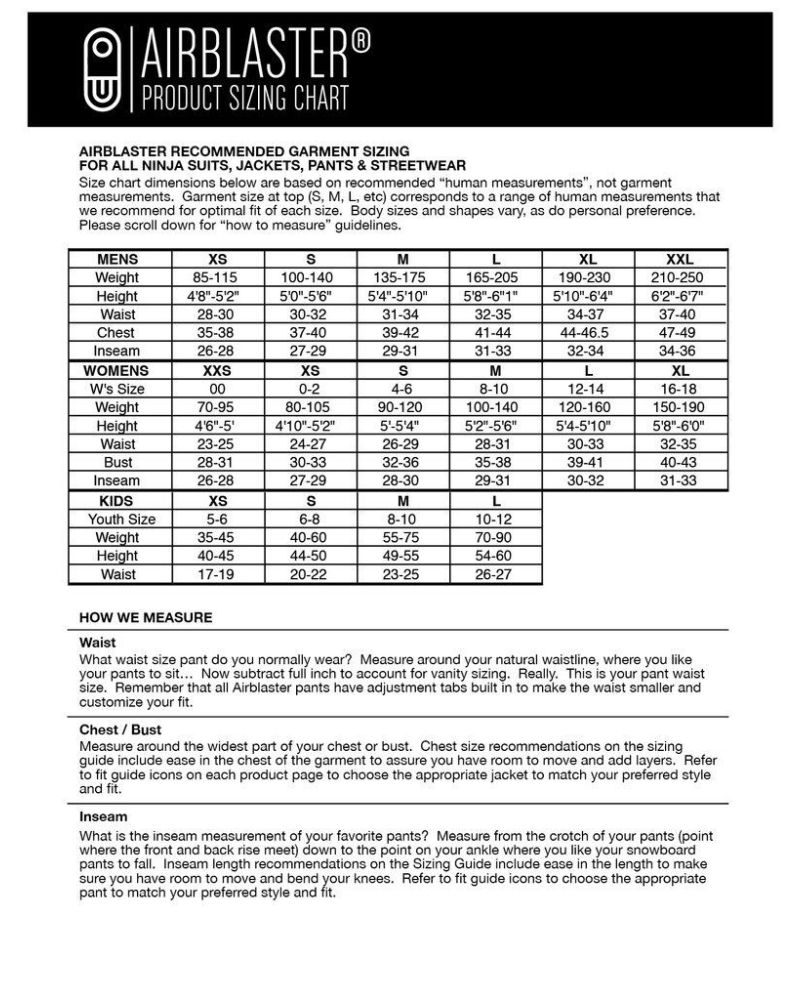 Airblaster Women's Ninja Suit Hoodless Black