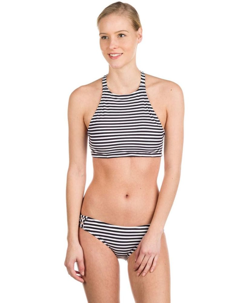 Bikini Fox Jail Break Lace Up Black White