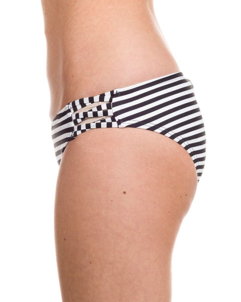 Bikini Fox Jail Break Lace Up Black White