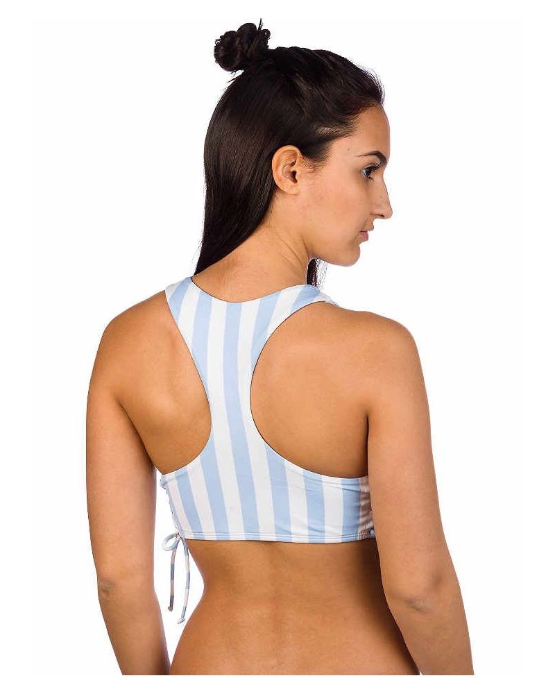 Bikini Sutien Malibu True B You High Neck White Blue