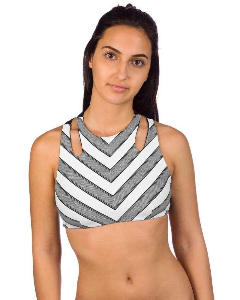 Bikini Sutien Rip Curl Mirage Line Up High Neck Black