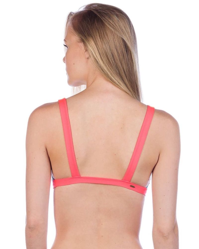 Bikini Sutien Rip Curl Surf Revival Sun Stripe Halter Ibis Rose