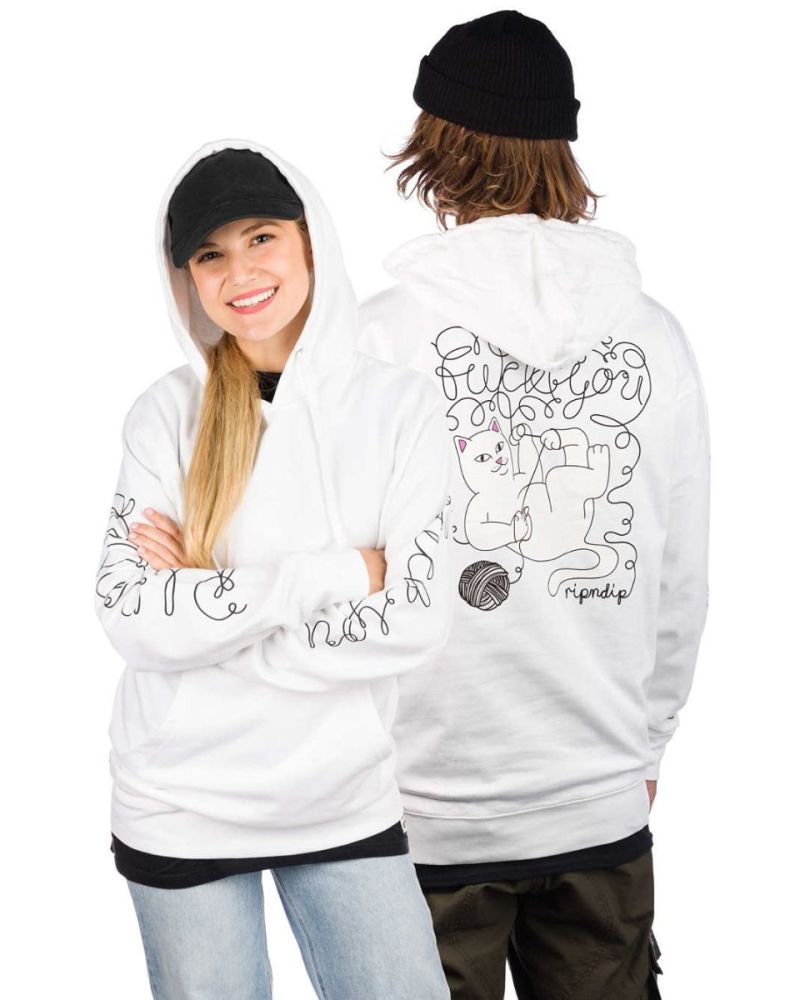 Hanorac RIPNDIP Tangled Hoodie White XL