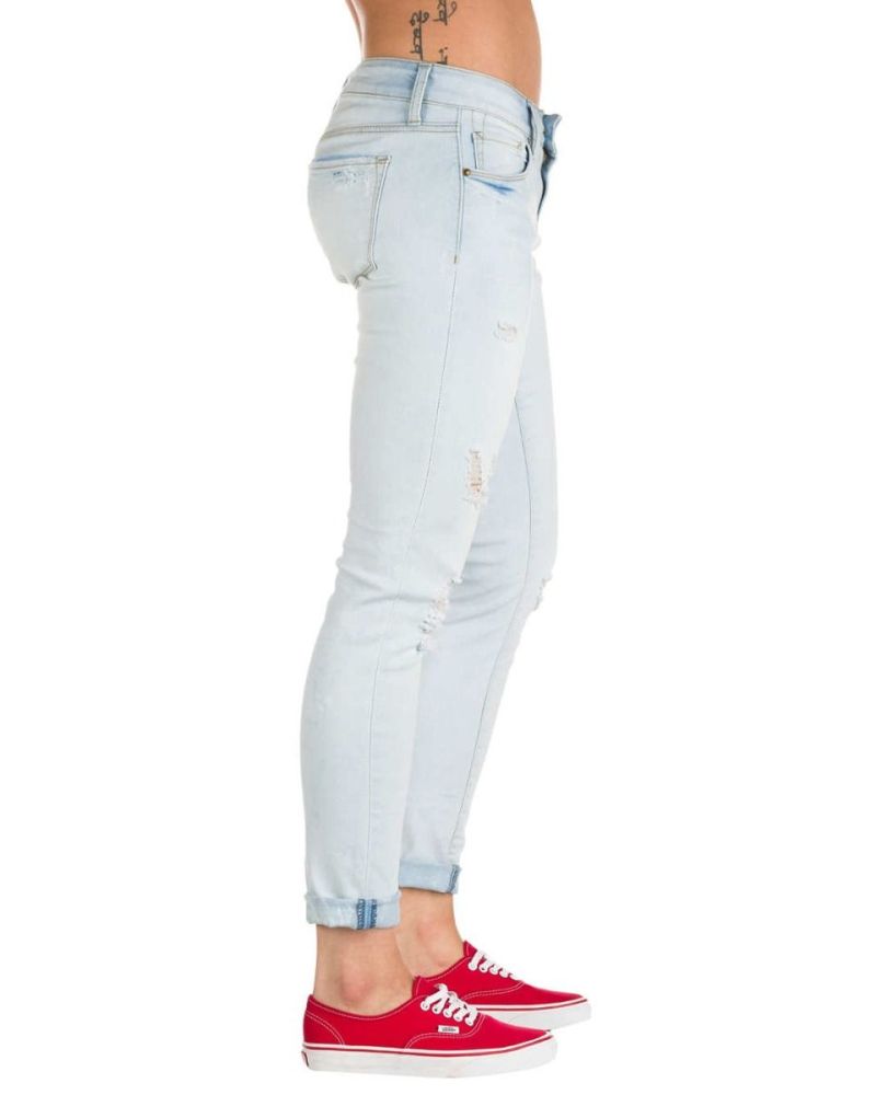 Pantaloni Empyre Tessa Sunbleach Destructed Jeans