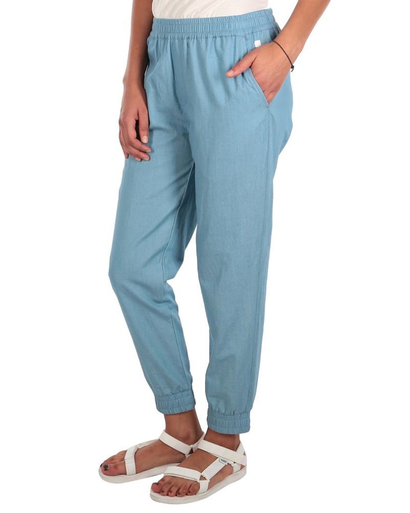 Pantaloni Iriedaily Civic Light Blue
