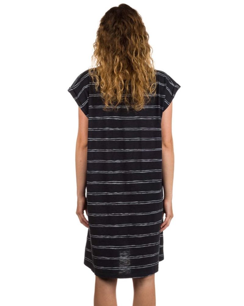 Rochie Bleed Sun Stripped Dress Black