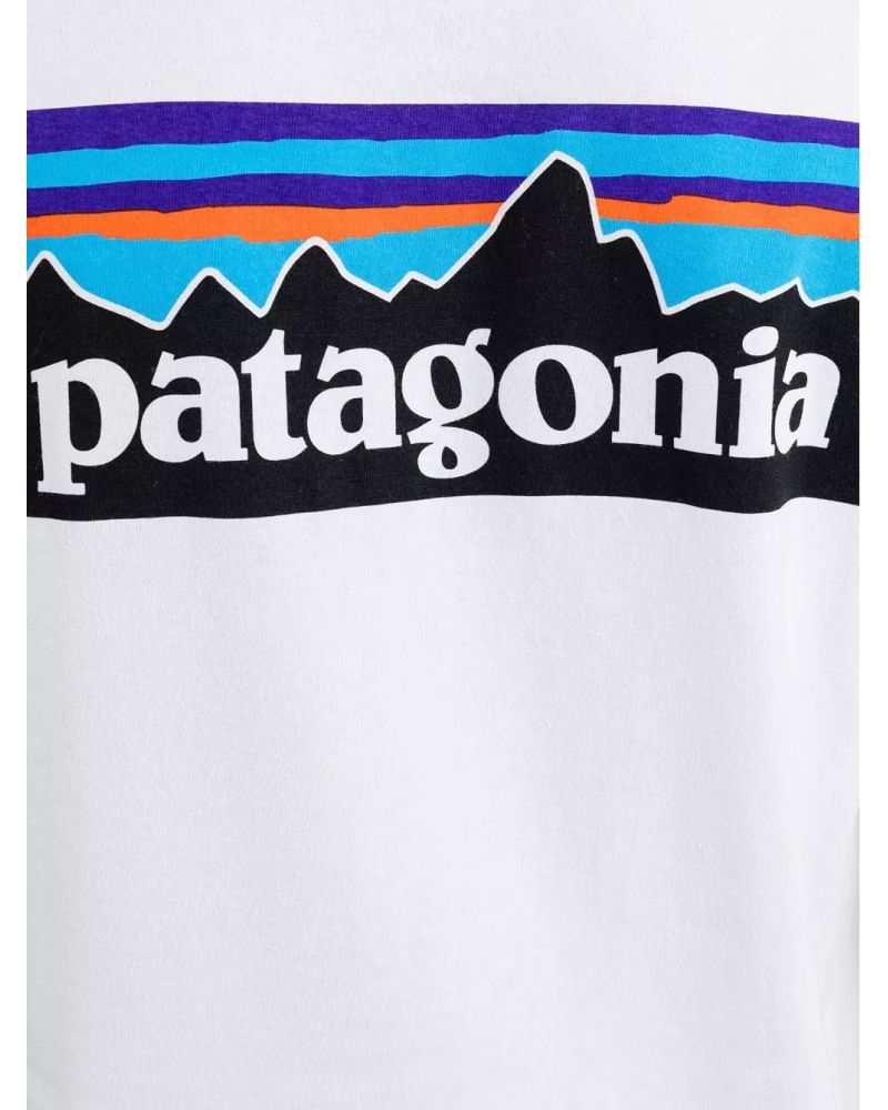 Tricou Patagonia P-6 Logo Responsibili White B