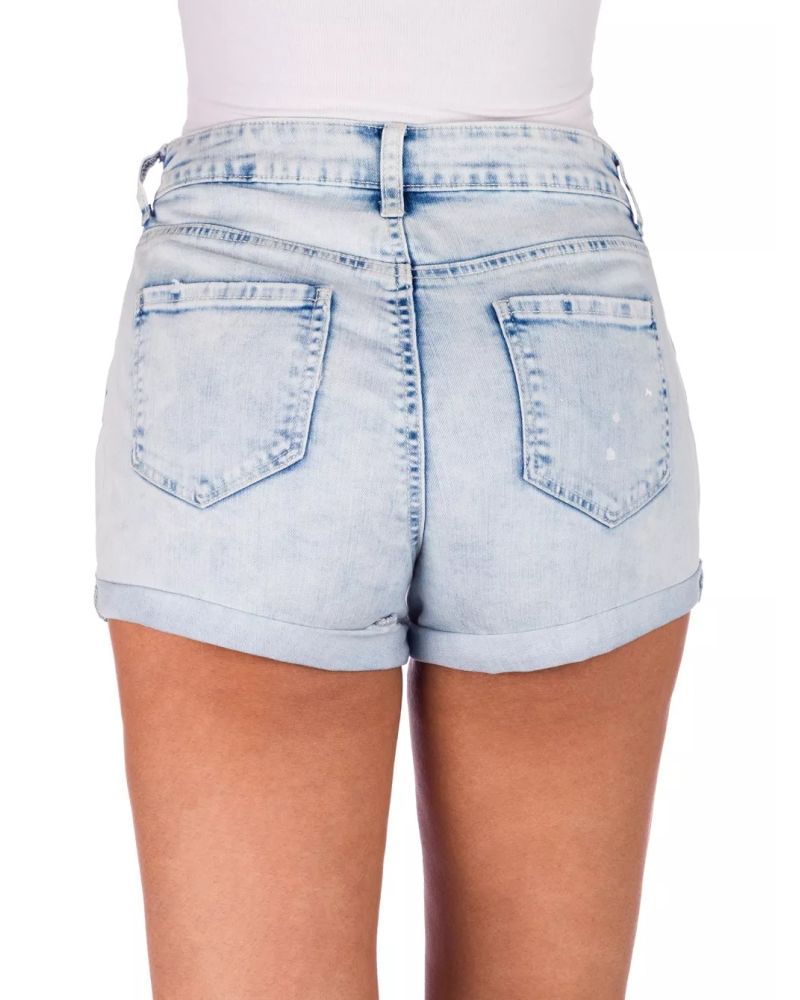 Pantaloni Scurti Adrian Roll Washed Out Denim Blue