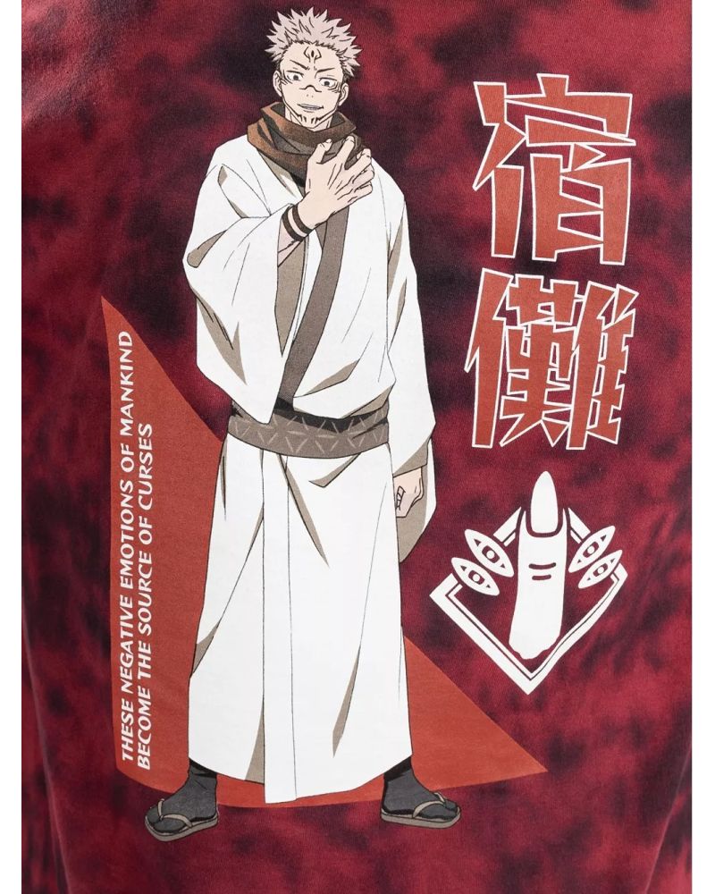 Tricou Episode Jujutsu Kaisen Sukuna Red Tiedye