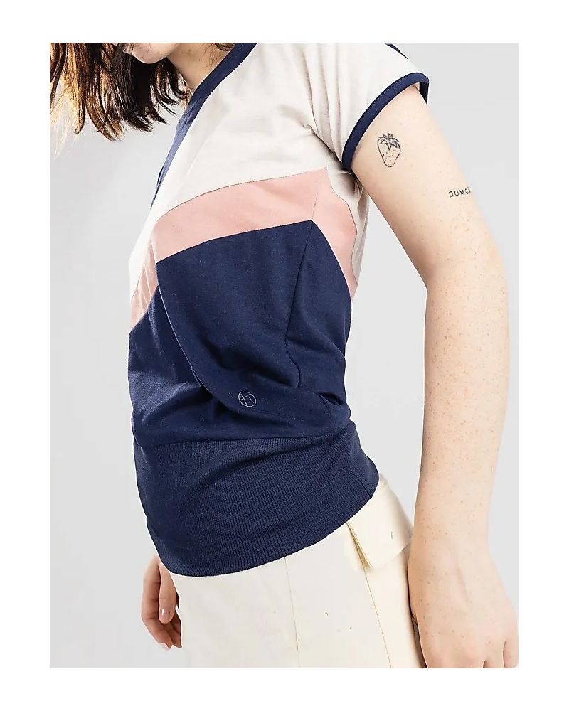 Tricou Kazane Agnetha Peacot Ash Rose Oatmeal Blue