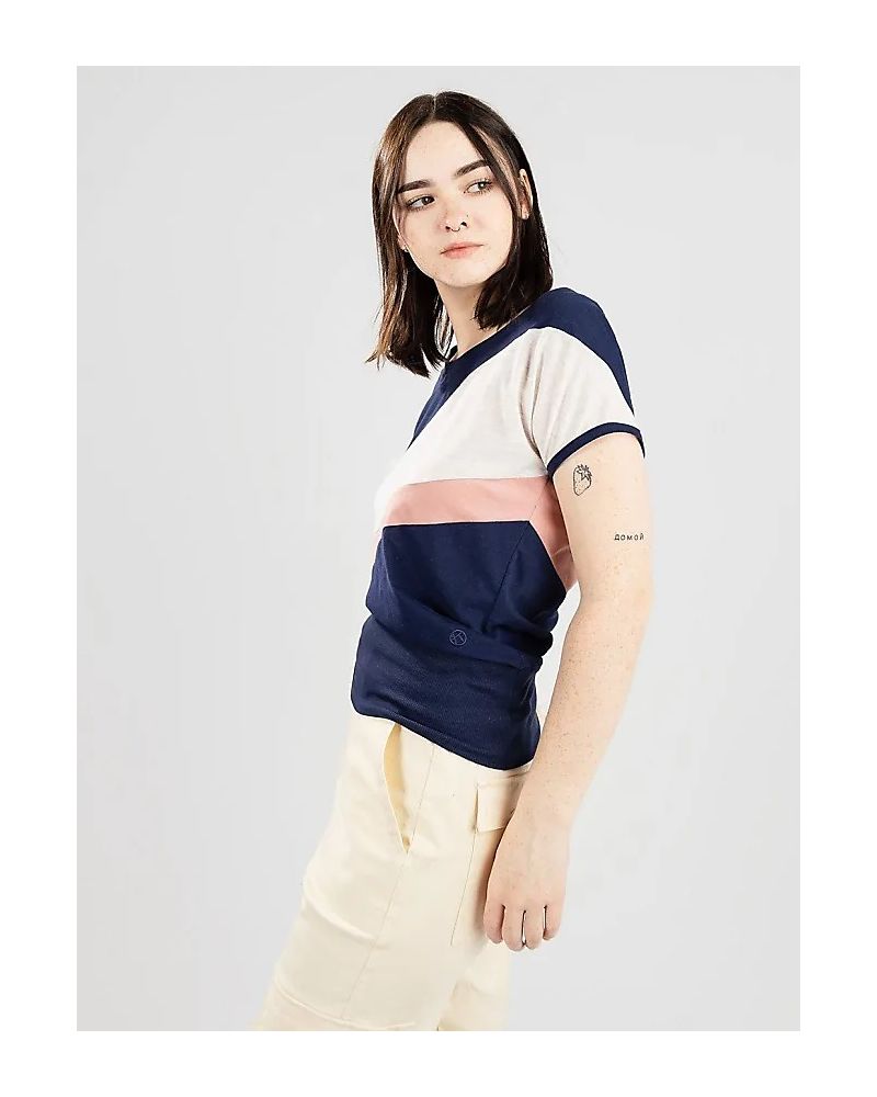 Tricou Kazane Agnetha Peacot Ash Rose Oatmeal Blue