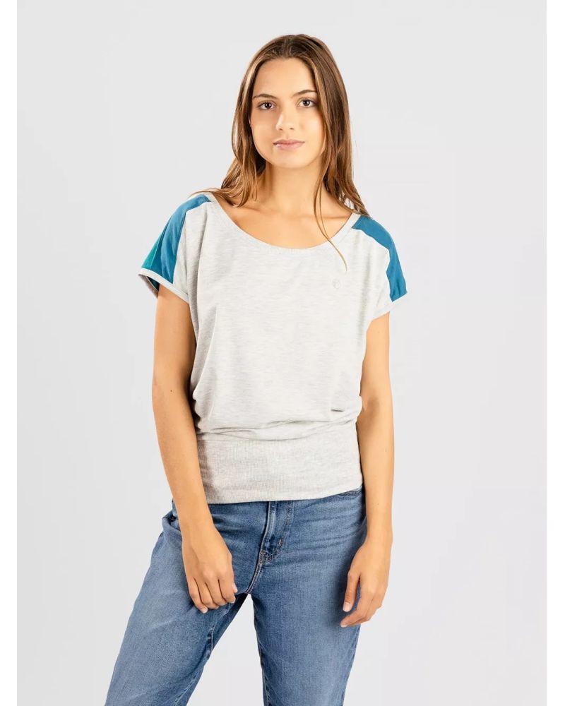 Tricou Kazane Juni Light Heather Grey Ink Black