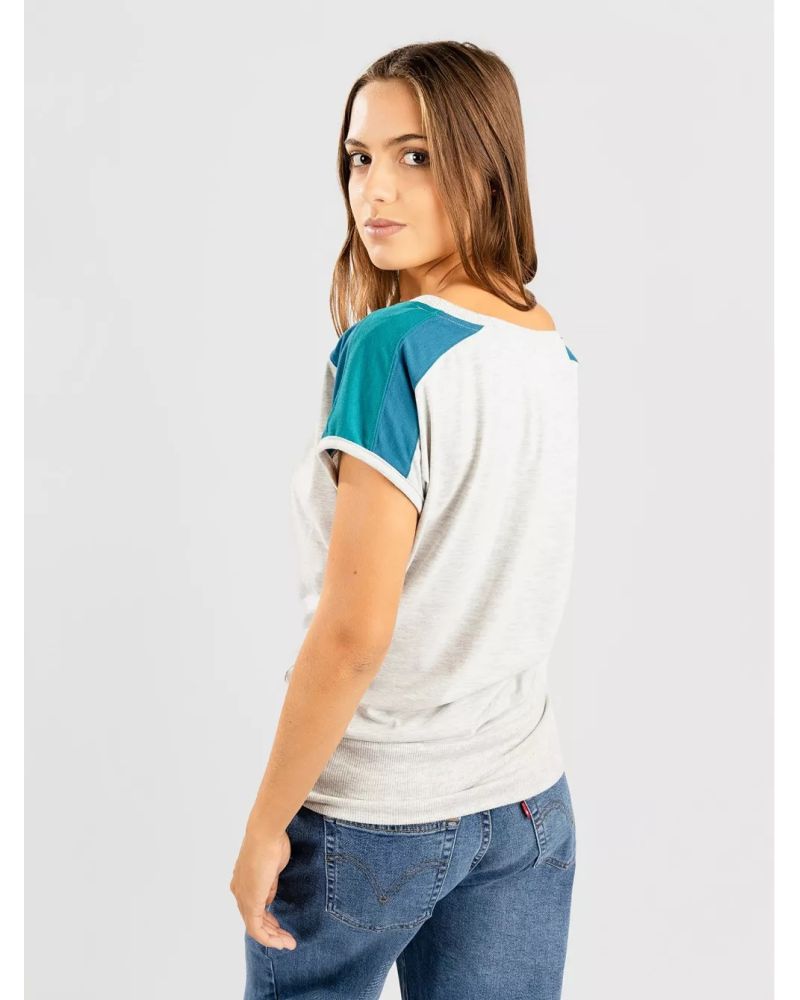 Tricou Kazane Juni Light Heather Grey Ink Black