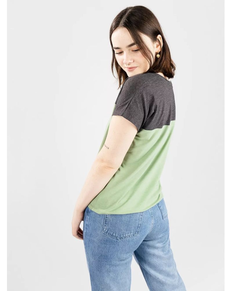 Tricou Kazane Yrsa Charcoal Heather Basil Hot