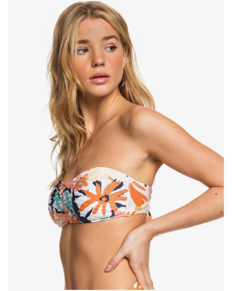 Bikini Top Roxy Swim The Sea Bralette Peach Blush Bright Skies