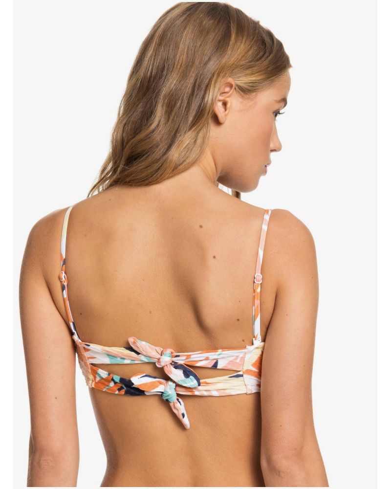 Bikini Top Roxy Swim The Sea Bralette Peach Blush Bright Skies