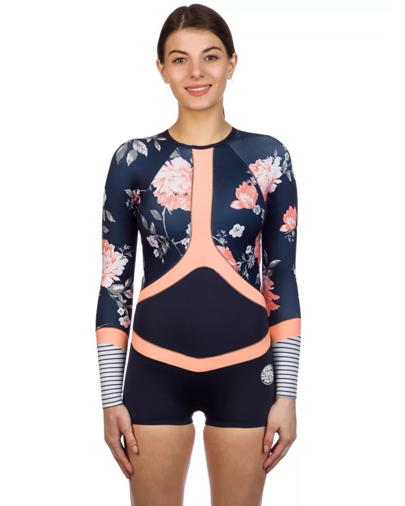 Neopren Rip Curl Madi Boyleg Springsuit Navy Flowers