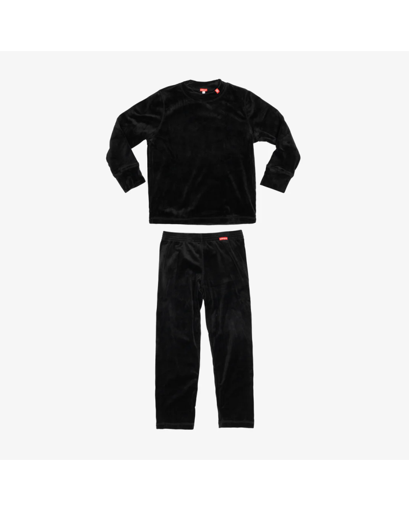 AIRHOLE - Milk Fleece Thermal SET - BLACK W25 (Copii)