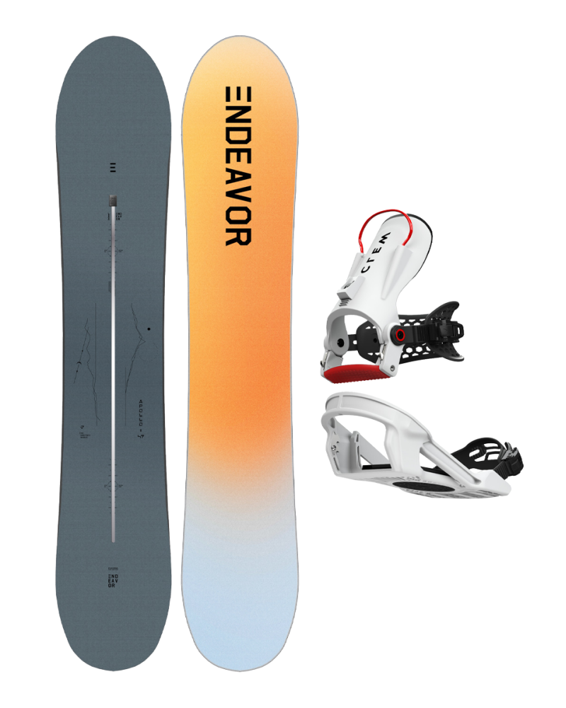 SET ENDEAVOR - Apollo Directors PRO 2025 x Legaturi Snowboard CLEW Freedom 1.0 2025 White L