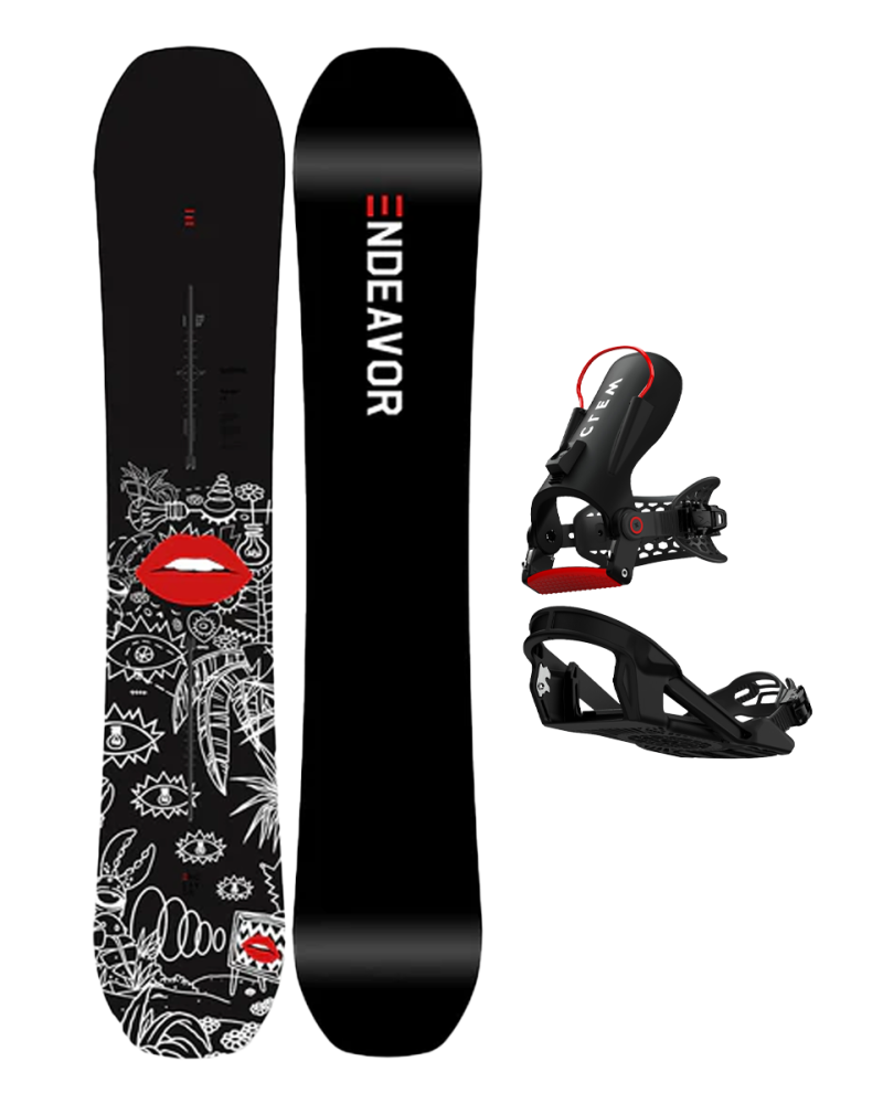 SET ENDEAVOR Ranger x Lee McConnell W25 x Legaturi Snowboard CLEW Freedom 1.0 2025 White L