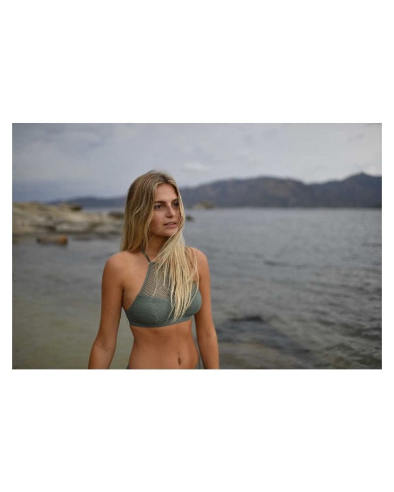 Bikini Top Roxy Garden Summers Full Crop Duck Green