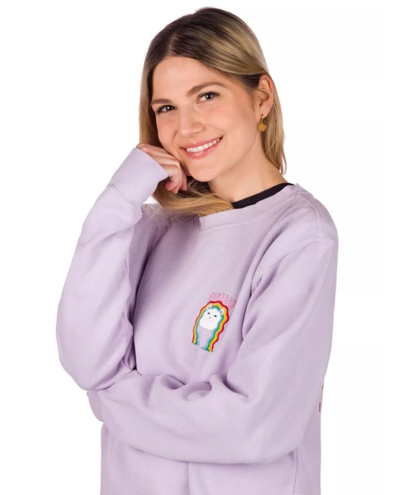 Bluza RIPNDIP Groovy Nerm Crewneck Lavender Violett