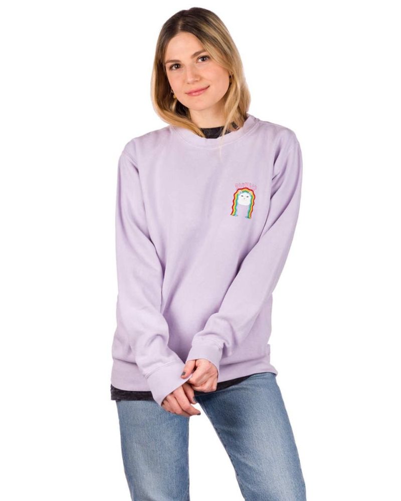 Bluza RIPNDIP Groovy Nerm Crewneck Lavender Violett