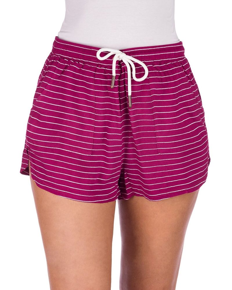 Pantaloni Scurti Elsa Beaujolais Stripe Red