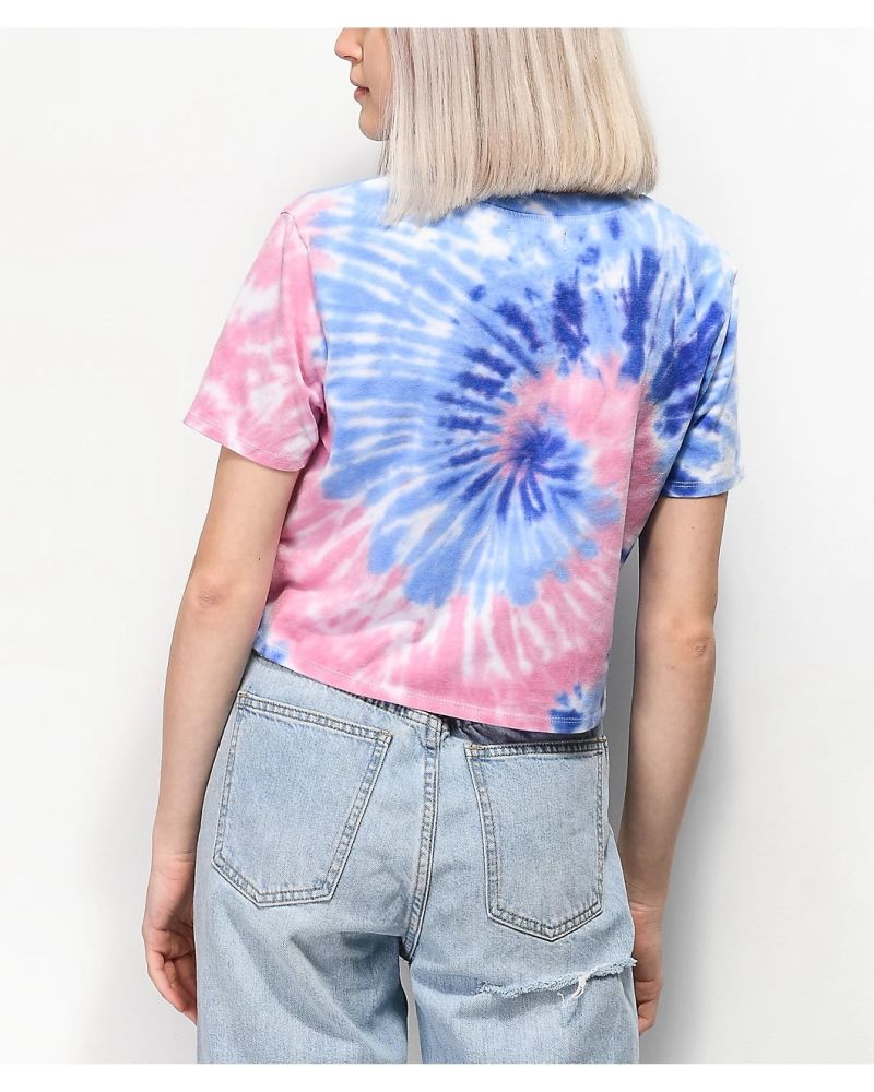 Tricou Quinnie Tie Dye Pink Blue