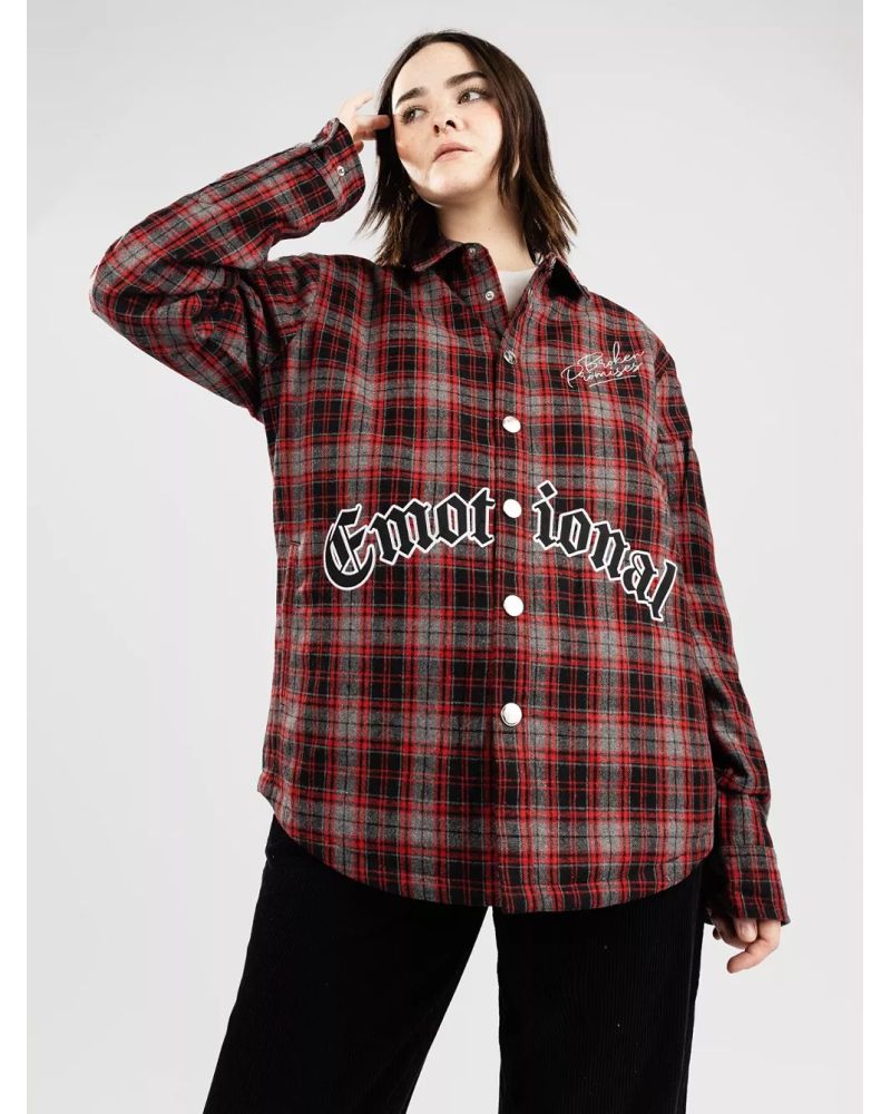 Geaca Iarna Broken Promises Emotional Quilted Flannel Red