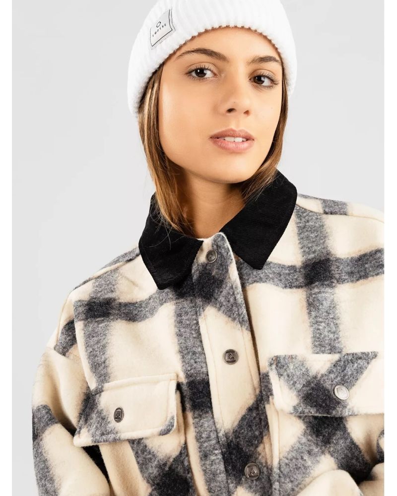 Geaca Iarna Coal Sheila BRown White Plaid