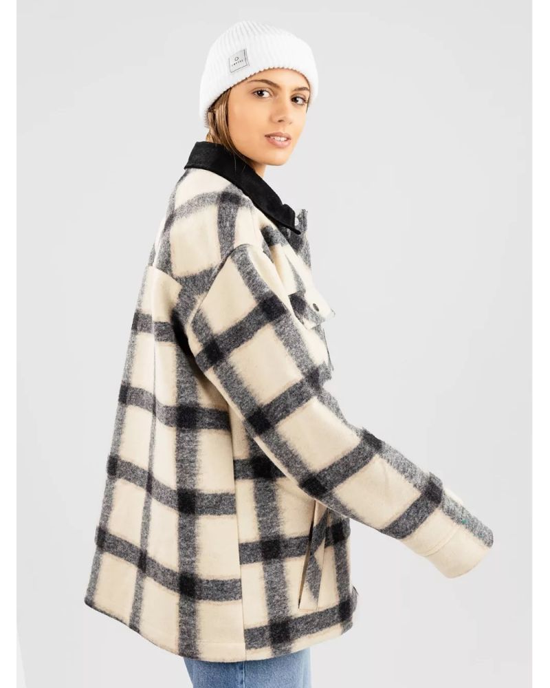 Geaca Iarna Coal Sheila BRown White Plaid