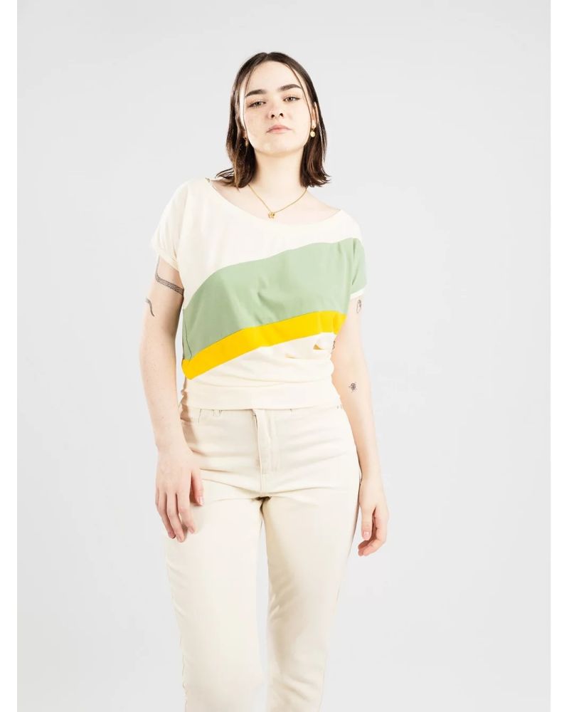 Tricou Kazane Agnetha White Asparagus Basil Hot