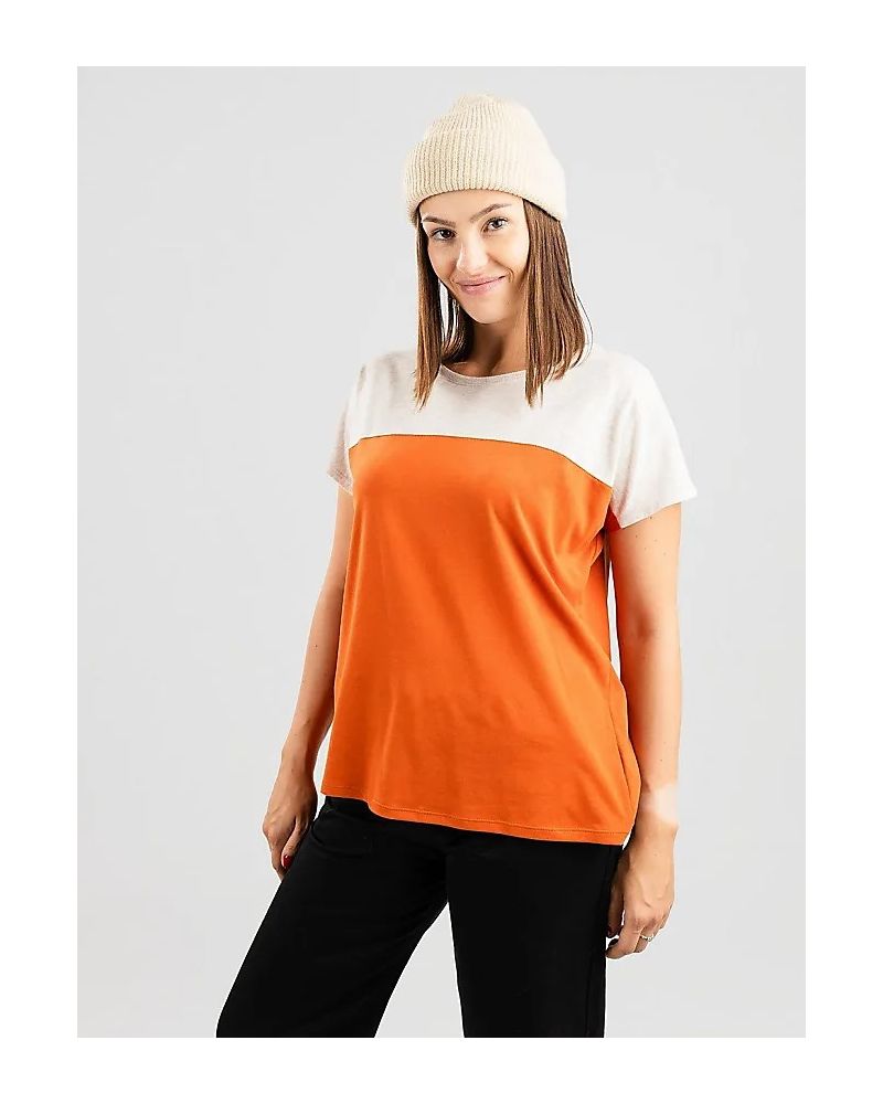 Tricou Kazane Yrsa Orange Oatmeal Gold Flam