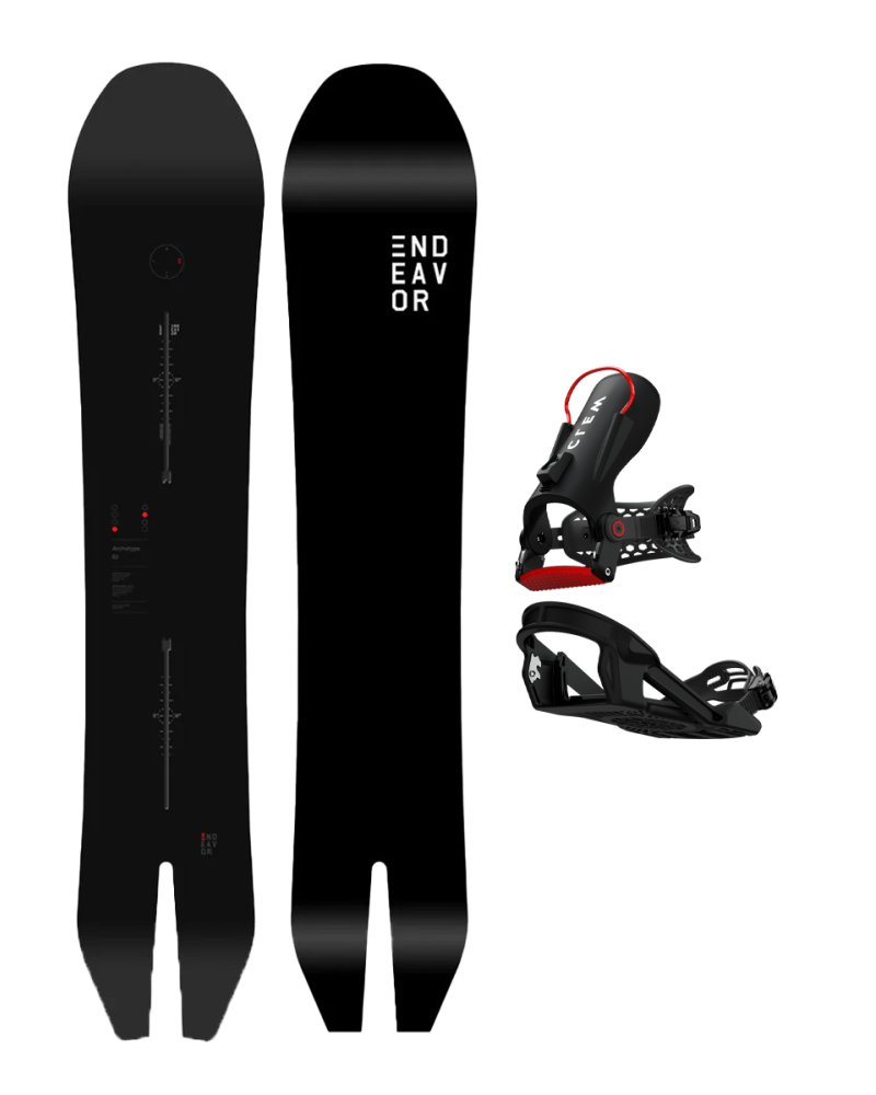 SET Placa Snowboard ENDEAVOR - ARCHETYPE Legacy 162 + Legaturi Snowboard CLEW Freedom 1.0 Black 2025