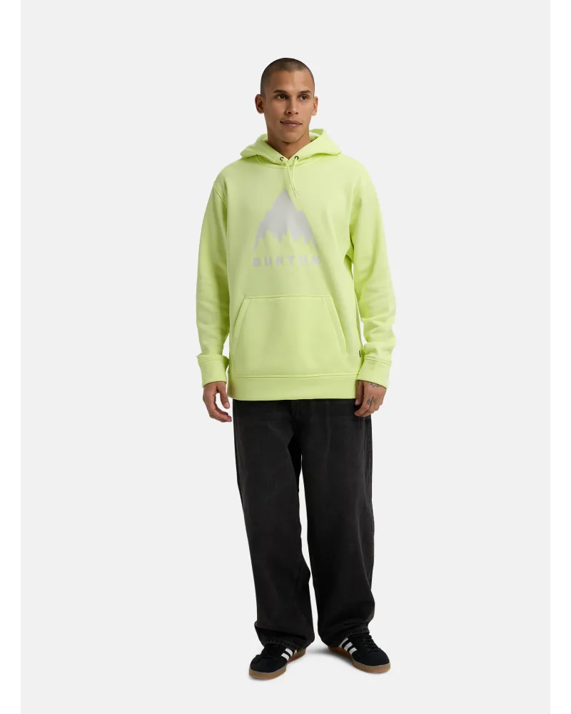 Hanorac BURTON - Men's Oak Pullover Hoodie - Glow Yellow Green Heather