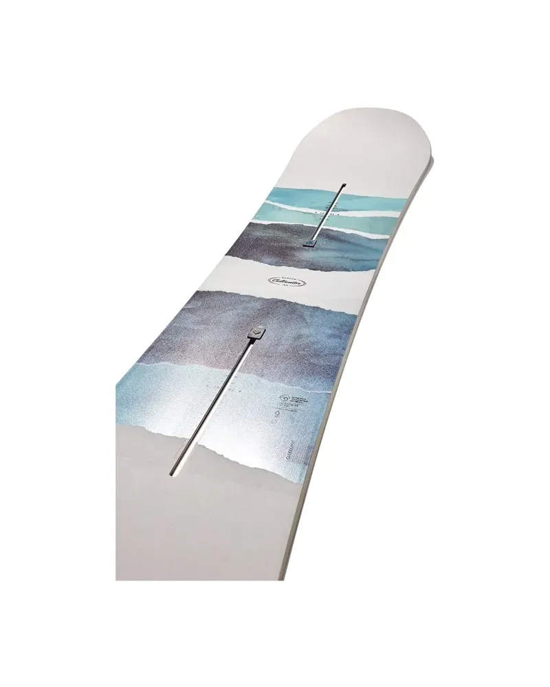 Placa Snowboard BURTON - CULTIVATOR Flat Top WATERCOLOR 155 W26 x Legaturi Snowboard CLEW Freedom 1.0 2025  White
