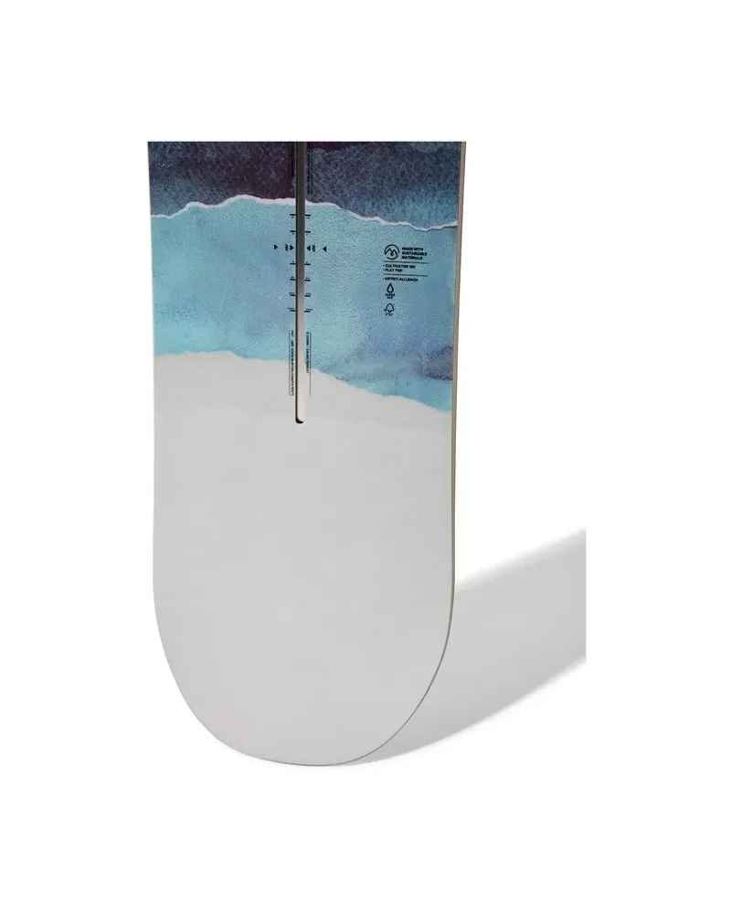 Placa Snowboard BURTON - CULTIVATOR Flat Top WATERCOLOR 155 W26 x Legaturi Snowboard CLEW Freedom 1.0 2025  White