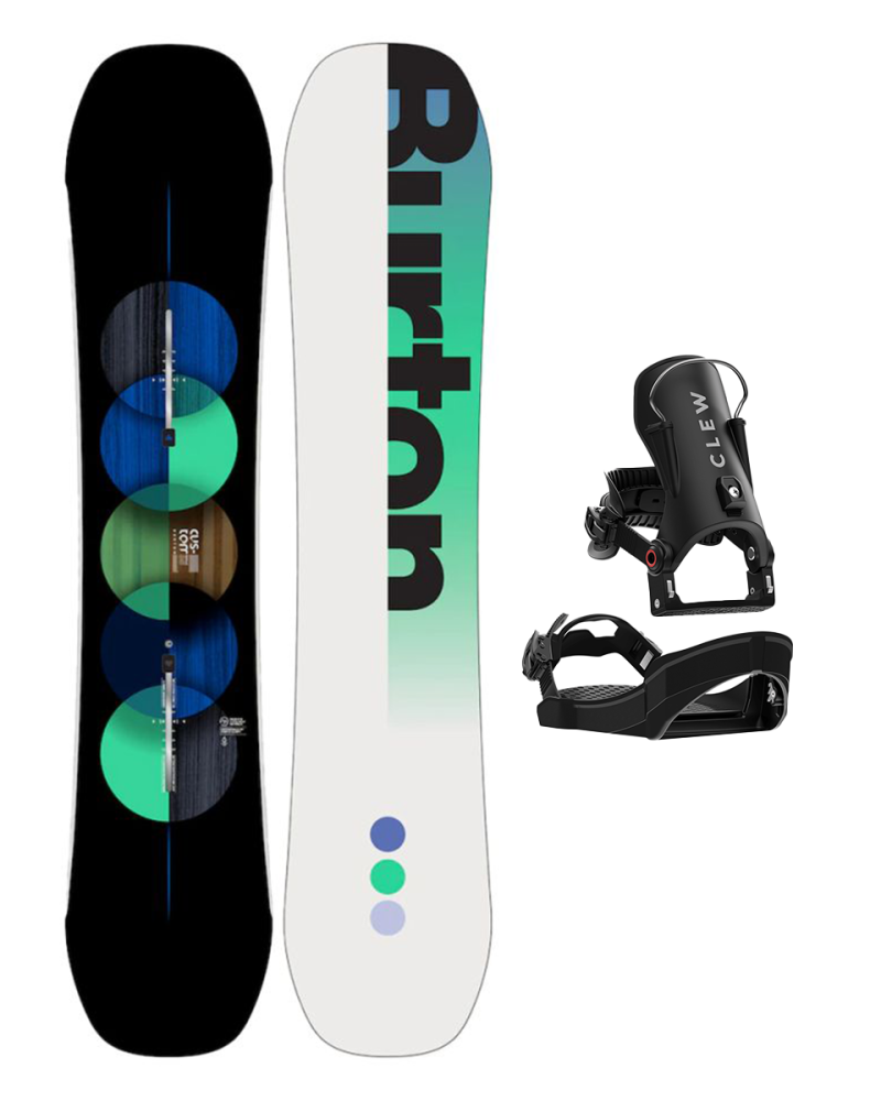 SET Burton Custom Smalls W25 x Legaturi Snowboard CLEW Independence 1.0 2026 - Black