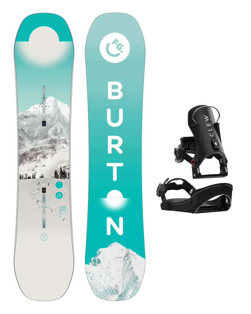 SET BURTON - Kids - FEELGOOD SMALLS PurePop Camber W26 x Legaturi Snowboard CLEW Independence 1.0 2026 - Black